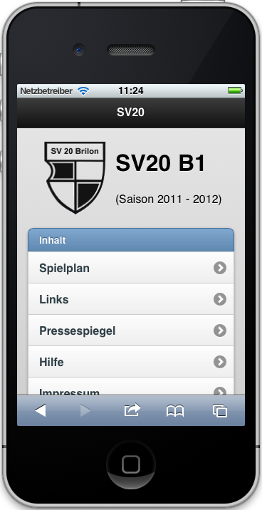 SV20 Webapp der B1-Jugend